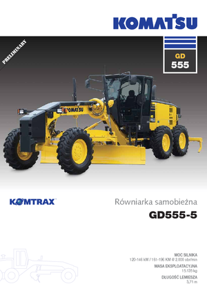 Równiarki Komatsu GD555-5