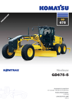 Równiarki Komatsu GD675-5