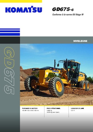 Równiarki Komatsu GD675-6