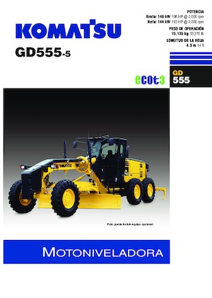 Równiarki Komatsu GD555-5