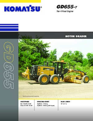 Równiarki Komatsu GD655-7