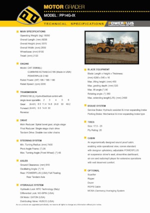 Równiarki PowerPlus PP14G-IX