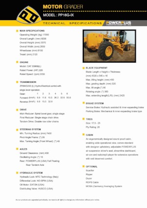 Równiarki PowerPlus PP16G-IX