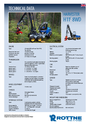 Kombajny Rottne H 11 C