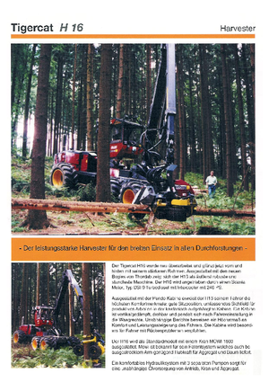 Kombajny Tigercat H 16 HP