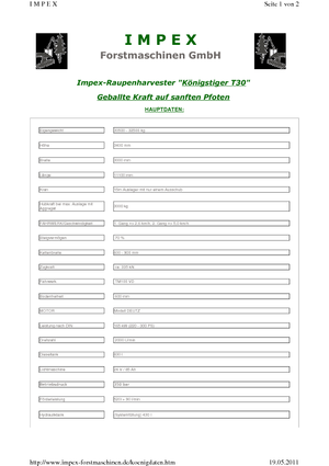 Kombajny Impex Königstiger T 30 Gigant