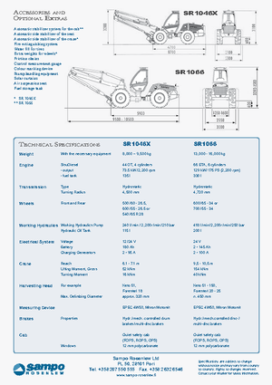 Kombajny Sampo Rosenlew SR 1046 X