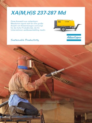 Przenośne sprężarki i kompresory powietrza - wyskoprężne, elektryczne i spalinowe Atlas Copco XAMS 287 MD