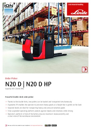 Wózki do kompletacji zamówień Linde N20D HP