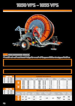 Bębny do węża IRRIFRANCE 1055 VPS 125/600