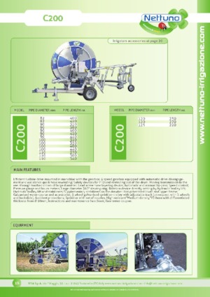 Bębny do węża Nettuno C200 125/220