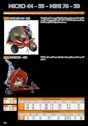 Bębny do węża IRRIFRANCE Micro 44/122