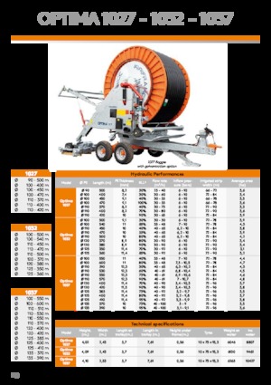 Bębny do węża IRRIFRANCE Optima 1037 Boggie 135/390
