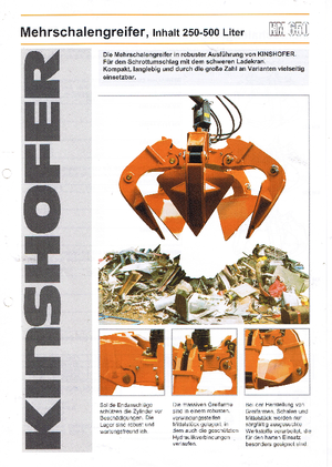 Hydrauliczne łyżki chwytakowe Kinshofer KM 652-5-500