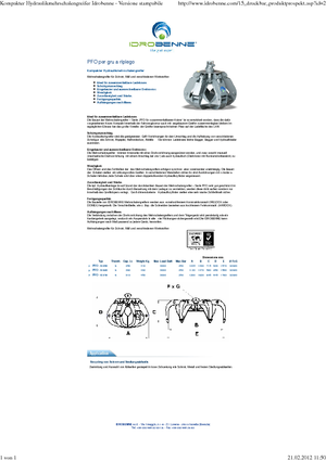 Hydrauliczne łyżki chwytakowe Idrobenne PFO 6/250