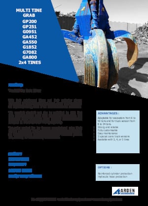 Hydrauliczne łyżki chwytakowe Arden GA550