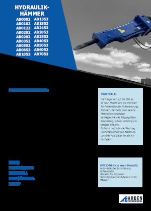 Młoty hydrauliczne Arden AB0102