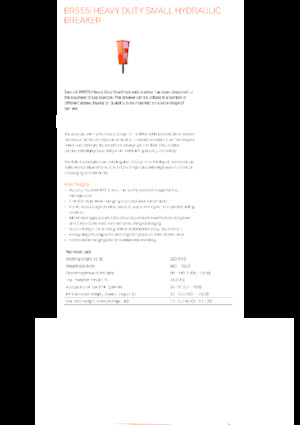 Młoty hydrauliczne Sandvik BR555i