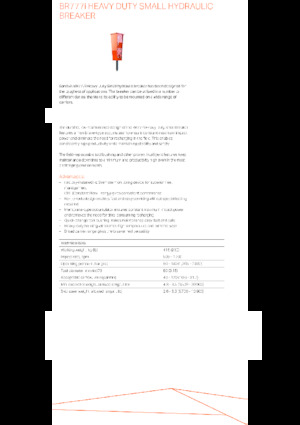 Młoty hydrauliczne Sandvik BR777i