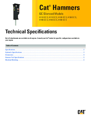 Młoty hydrauliczne Caterpillar H140GC S 