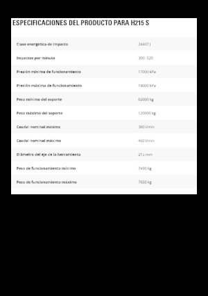 Młoty hydrauliczne Caterpillar H215 S