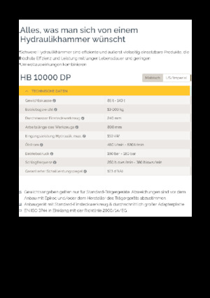Młoty hydrauliczne Epiroc HB 10000 DP