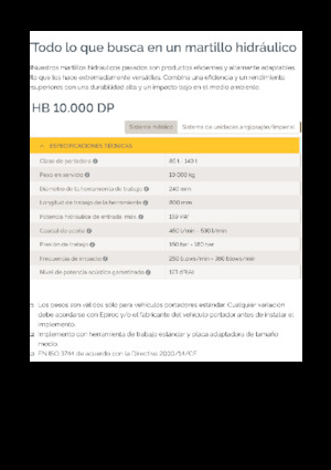 Młoty hydrauliczne Epiroc HB 10000 DP