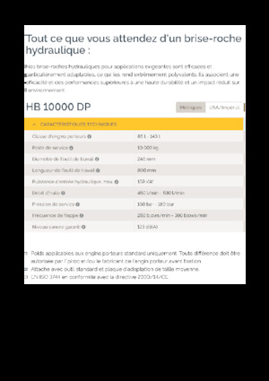 Młoty hydrauliczne Epiroc HB 10000 DP