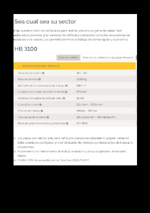 Młoty hydrauliczne Epiroc HB 3100