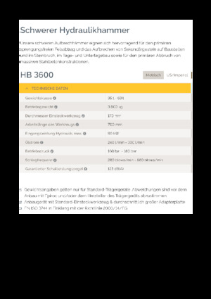 Młoty hydrauliczne Epiroc HB 3600