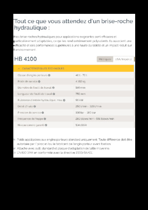 Młoty hydrauliczne Epiroc HB 4100