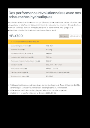 Młoty hydrauliczne Epiroc HB 4700