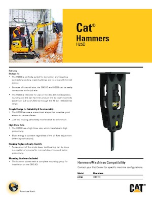 Młoty hydrauliczne Caterpillar H25D