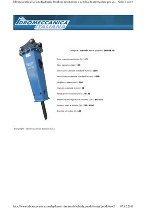 Młoty hydrauliczne Idromeccanica IMI 88