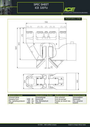Hydrauliczne tuleje zaciskowe ICE 320 TU