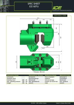 Hydrauliczne tuleje zaciskowe ICE 60 TU