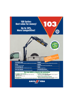 Hydrauliczne żurawie do załadunku Amco Veba 103-3 S