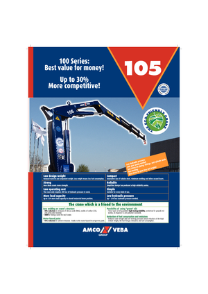 Hydrauliczne żurawie do załadunku Amco Veba 105-3 S