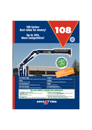 Hydrauliczne żurawie do załadunku Amco Veba 108-1 S