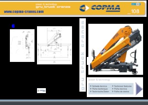 Hydrauliczne żurawie do załadunku COPMA 2000 108.4sc