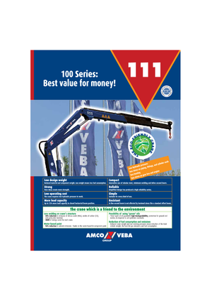 Hydrauliczne żurawie do załadunku Amco Veba 111-3 S