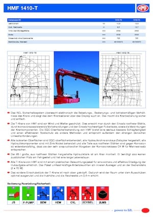 Hydrauliczne żurawie do załadunku HMF 1410-T4