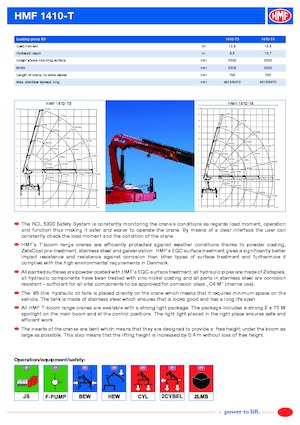 Hydrauliczne żurawie do załadunku HMF 1410-T4
