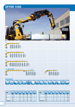 Hydrauliczne żurawie do załadunku Effer 1550 8S 6S