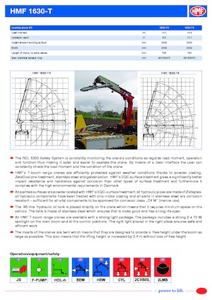Hydrauliczne żurawie do załadunku HMF 1630-T3-RCS