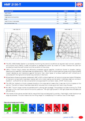 Hydrauliczne żurawie do załadunku HMF 2130-T5-RCS