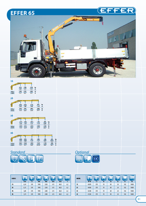 Hydrauliczne żurawie do załadunku Effer 65 2S