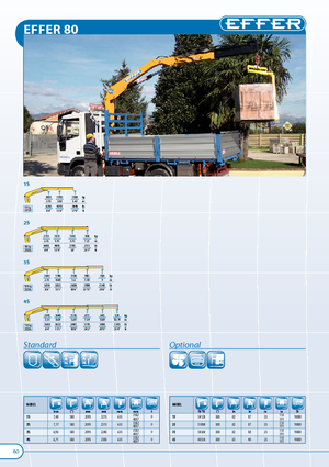 Hydrauliczne żurawie do załadunku Effer 80 1S