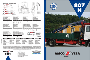 Hydrauliczne żurawie do załadunku Amco Veba 807N-3 S Jib 1