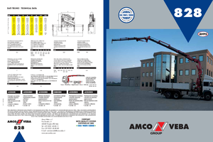 Hydrauliczne żurawie do załadunku Amco Veba 828-4 S Jib 3